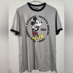 Disney Mickey Mouse Shirt Mens Large Ringer Walt‎ Disney Studios 1928 Tee
